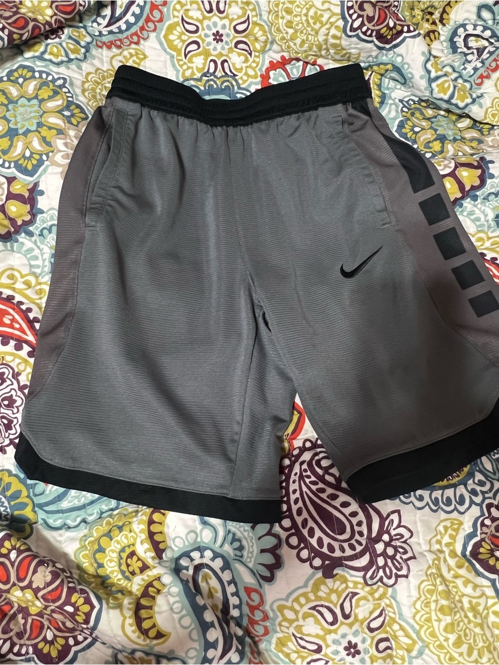 Nike Kid’s Large Gray Dri-FIT Athletic Shorts